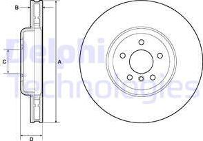 Delphi BG9161C - Тормозной диск autospares.lv