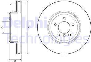 Delphi BG9163C - Тормозной диск autospares.lv