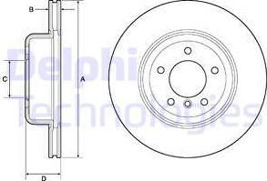 Delphi BG9162C - Тормозной диск autospares.lv