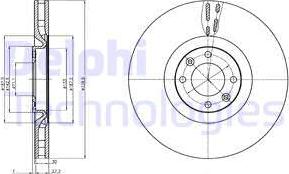 Delphi BG9107C - Тормозной диск autospares.lv