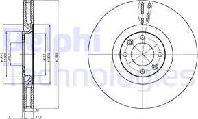 Delphi BG9107 - Тормозной диск autospares.lv