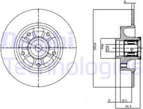 Delphi BG9112RSC - Тормозной диск autospares.lv