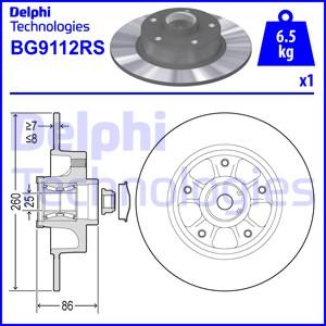 Delphi BG9112RS - Тормозной диск autospares.lv