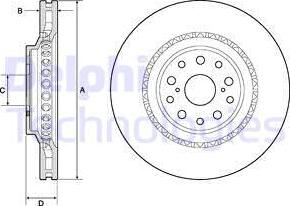 Delphi BG9186C - Тормозной диск autospares.lv
