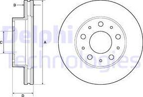 Delphi BG9180C - Тормозной диск autospares.lv