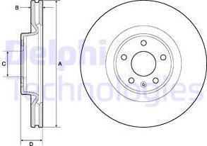 Delphi BG9181C - Тормозной диск autospares.lv