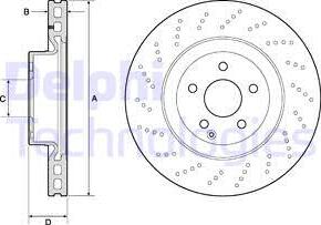 Delphi BG9188C - Тормозной диск autospares.lv