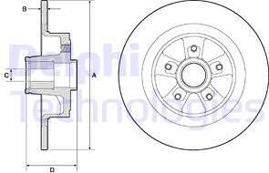 Delphi BG9136RSC - Тормозной диск autospares.lv