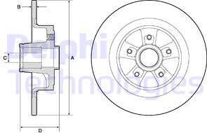 Delphi BG9136RS - Тормозной диск autospares.lv