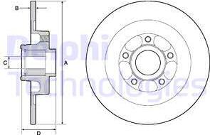 Delphi BG9138RSC - Тормозной диск autospares.lv