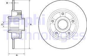 Delphi BG9137RS - Тормозной диск autospares.lv