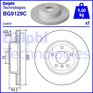 Delphi BG9129C-18B1 - Тормозной диск autospares.lv