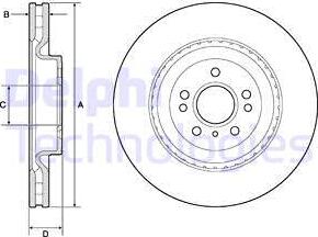 Delphi BG9175C - Тормозной диск autospares.lv
