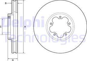 Delphi BG9176C - Тормозной диск autospares.lv