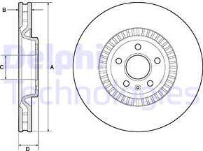 Delphi BG9171C - Тормозной диск autospares.lv