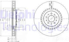 Delphi BG9843 - Тормозной диск autospares.lv