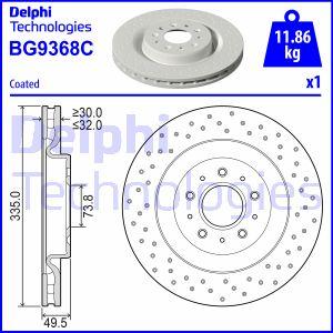 Delphi BG9368C - Тормозной диск autospares.lv