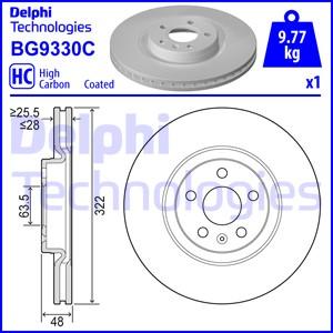 Delphi BG9330C - Тормозной диск autospares.lv