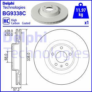 Delphi BG9338C - Тормозной диск autospares.lv