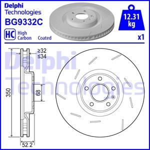 Delphi BG9332C - Тормозной диск autospares.lv