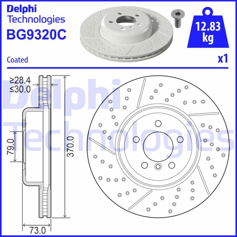 Delphi BG9320C-18B1 - Тормозной диск autospares.lv