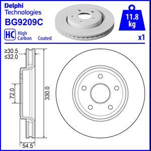 Delphi BG9209C - Тормозной диск autospares.lv