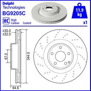 Delphi BG9205C-19B1 - Тормозной диск autospares.lv