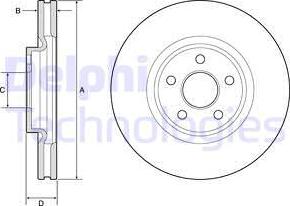 Delphi BG9203C - Тормозной диск autospares.lv