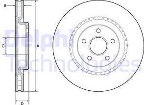 Delphi BG9213C - Тормозной диск autospares.lv