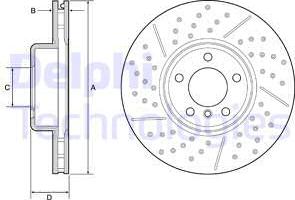 Delphi BG9234C-18B1 - Тормозной диск autospares.lv