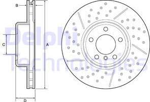 Delphi BG9234C - Тормозной диск autospares.lv