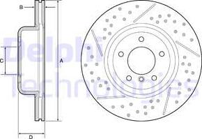 Delphi BG9235C - Тормозной диск autospares.lv