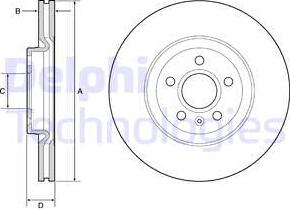 Delphi BG9236C - Тормозной диск autospares.lv