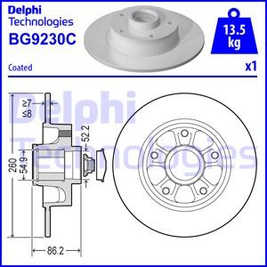 Delphi BG9230RSC - Тормозной диск autospares.lv