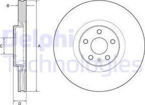 Delphi BG9231C-19B1 - Тормозной диск autospares.lv