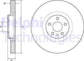 Delphi BG9231C - Тормозной диск autospares.lv