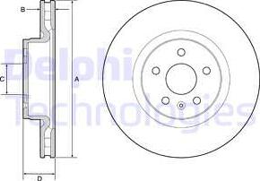 Delphi BG9220C - Тормозной диск autospares.lv