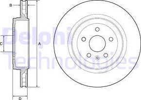 Delphi BG9221C - Тормозной диск autospares.lv