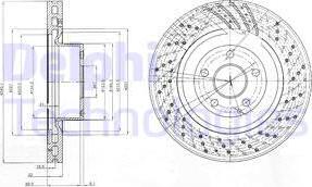 Delphi BG9754 - Тормозной диск autospares.lv