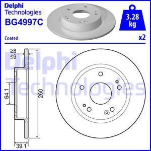 Delphi BG4997C - Тормозной диск autospares.lv