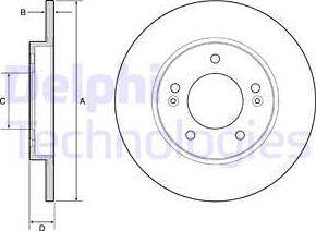 Delphi BG4949C - Тормозной диск autospares.lv