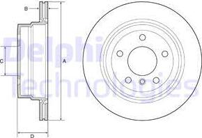 Delphi BG4946C - Тормозной диск autospares.lv