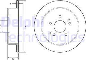 Delphi BG4940C - Тормозной диск autospares.lv