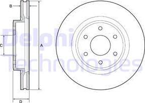 Delphi BG4941 - Тормозной диск autospares.lv