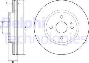 Delphi BG4942C - Тормозной диск autospares.lv