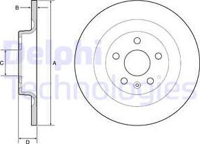 Delphi BG4950C - Тормозной диск autospares.lv