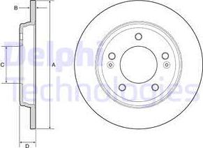 Delphi BG4964C - Тормозной диск autospares.lv