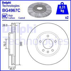 Delphi BG4967C-18B1 - Тормозной диск autospares.lv