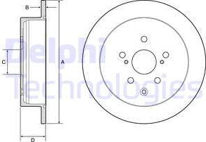 Delphi BG4919C - Тормозной диск autospares.lv