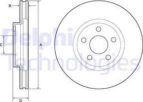 Delphi BG4803C - Тормозной диск autospares.lv